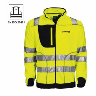 Fleecejacka 6303 HV Herr Gul/Svart Kl 2